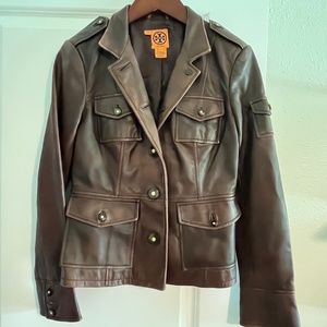 Tory Burch Brown Leather Jacket
